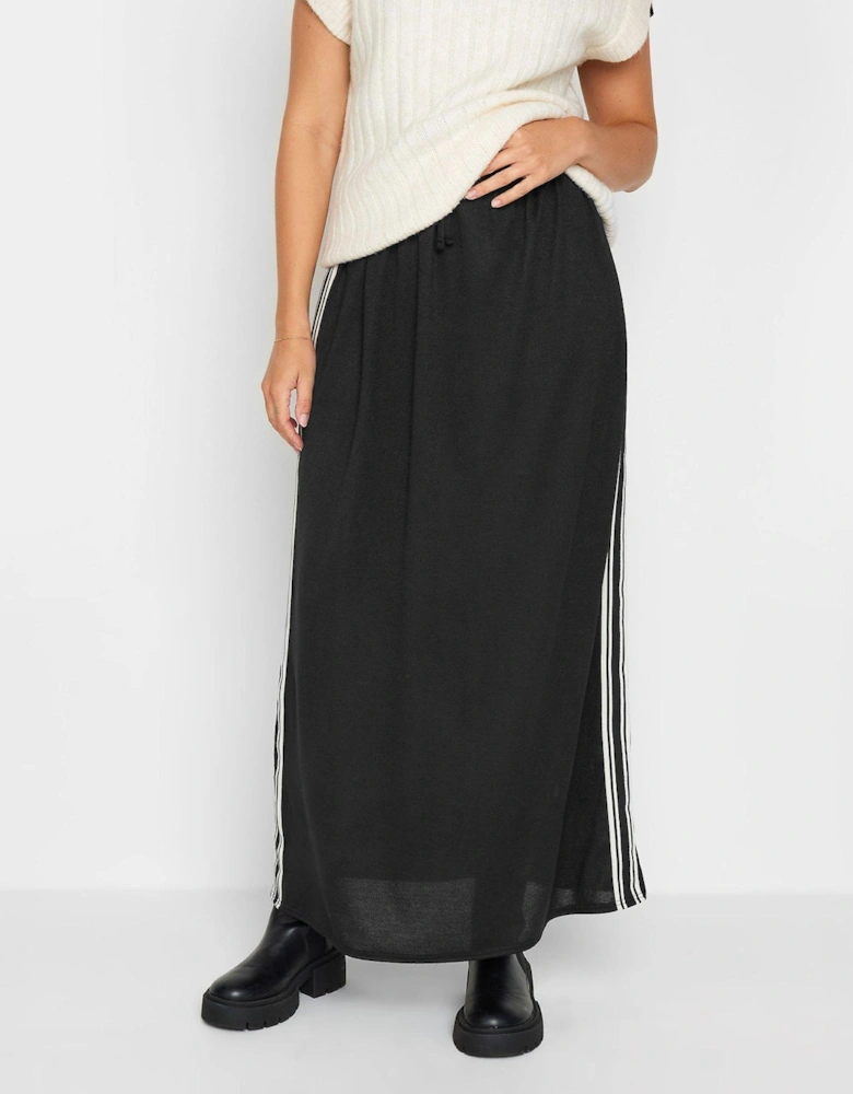 Mono Stripe Panel Skirt