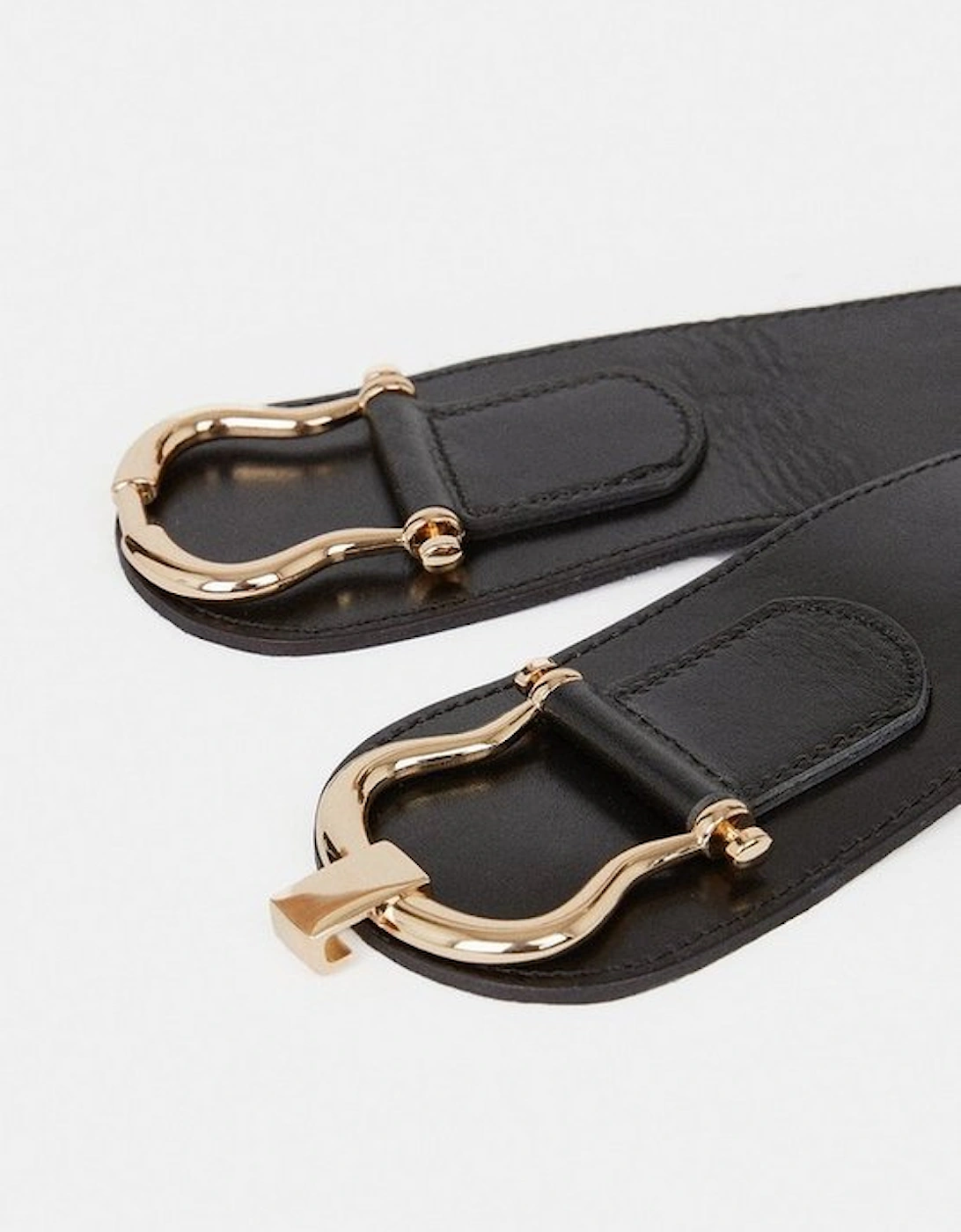 Leather Stretch Wide Waist Belt