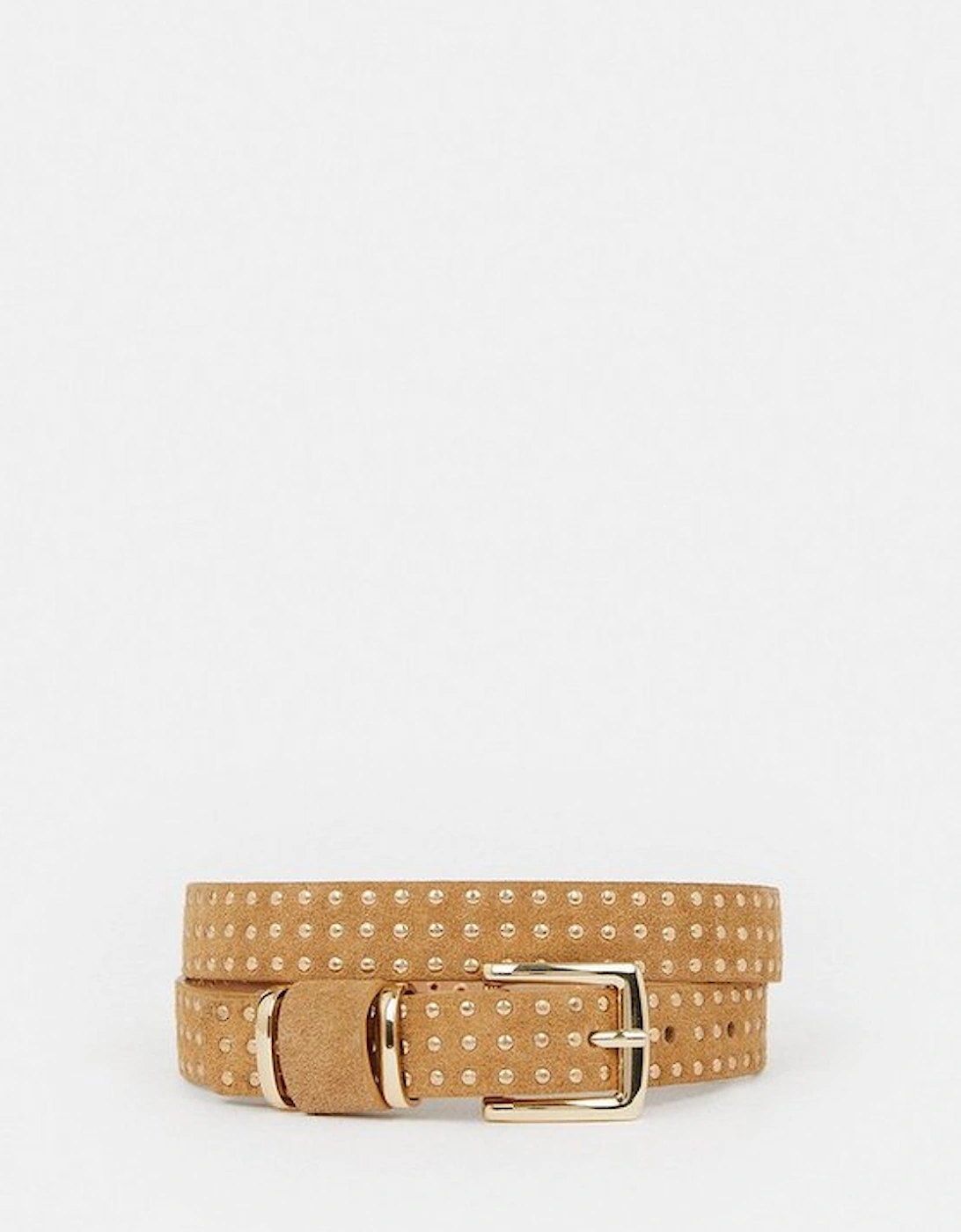 Suede Studded Waist Belt