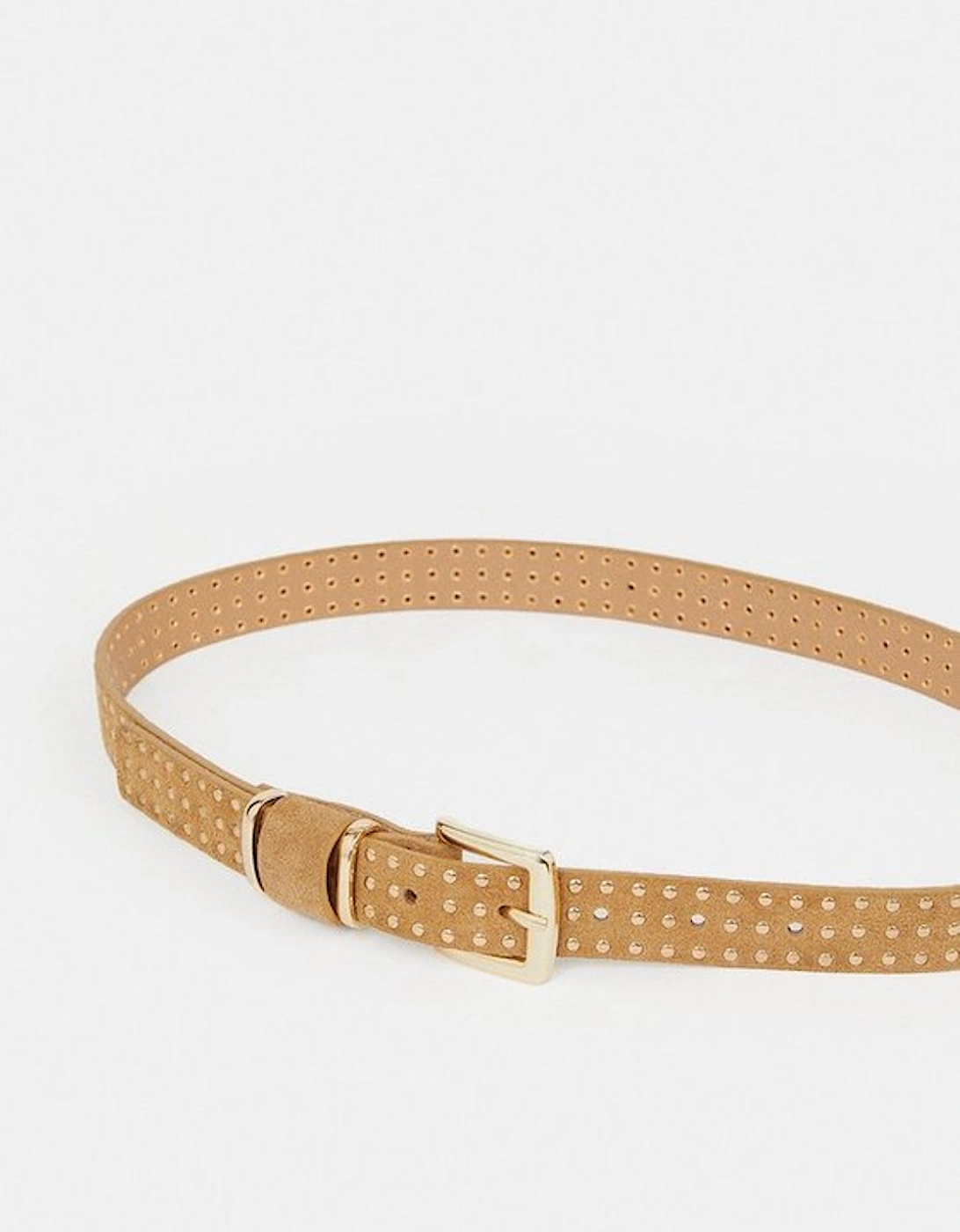 Suede Studded Waist Belt