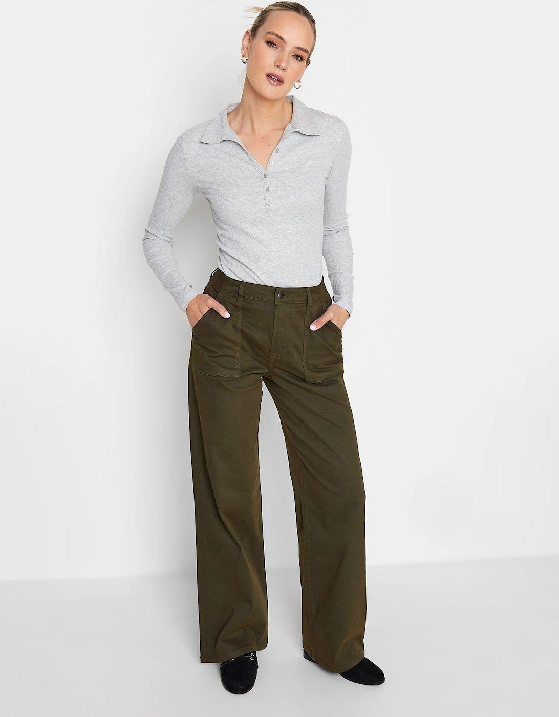 Wide Leg Cotton Trouser, 2 of 1