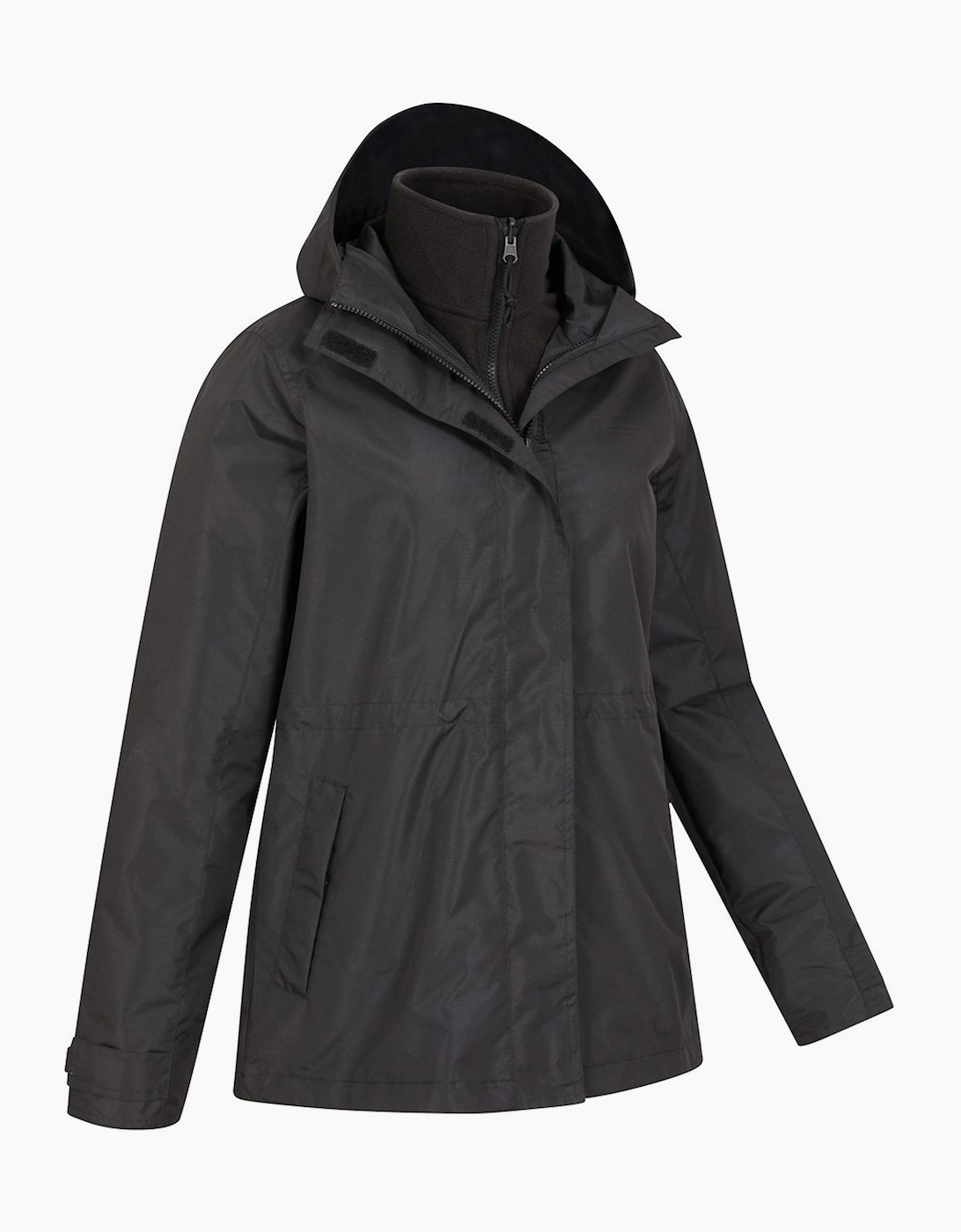 Mountain Warehouse Fell II 3-in-1 Waterproof Jacket for Women, Black, Size 18 - Image 2