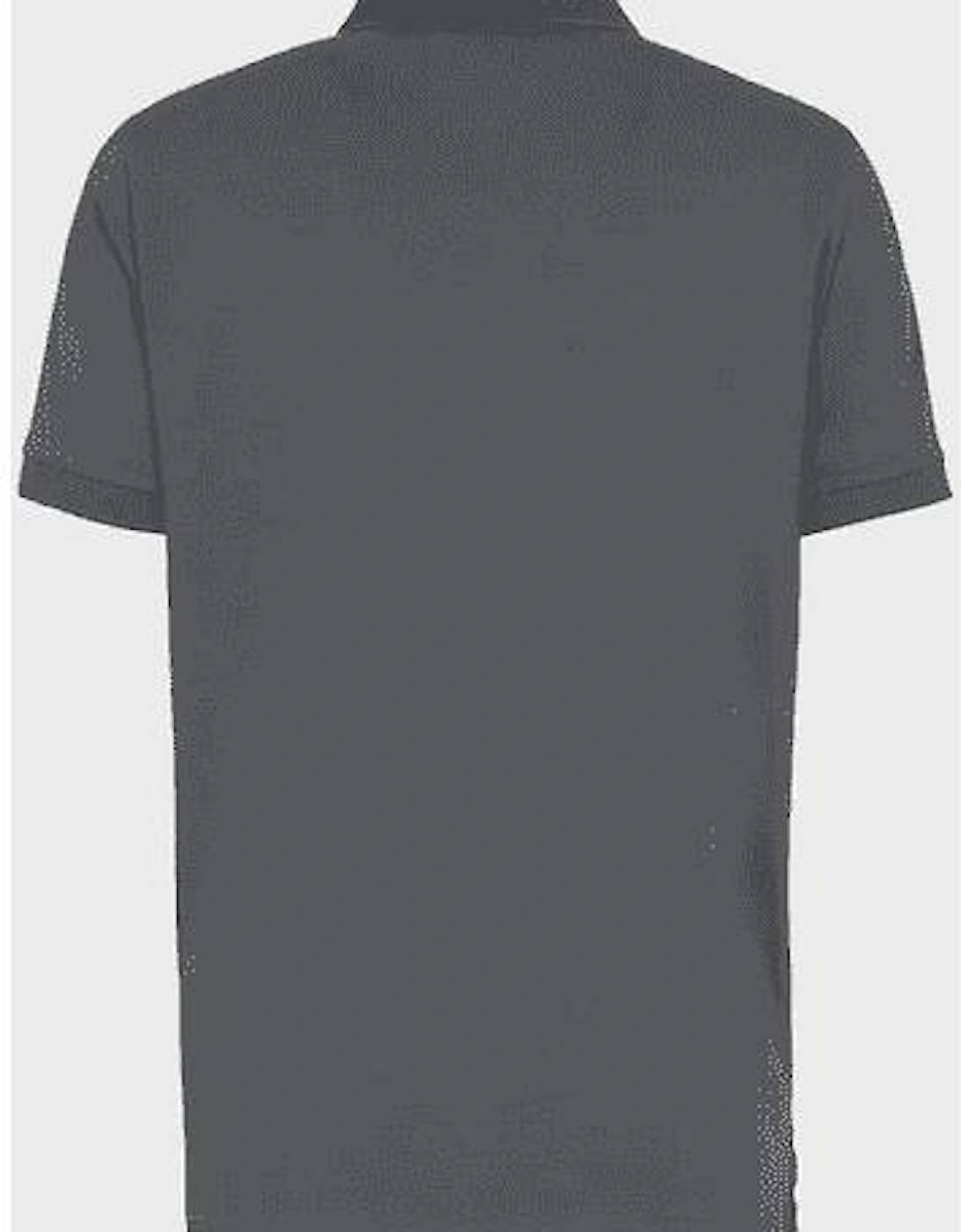 Cotton Box Logo Short Sleeve Grey Polo Shirt