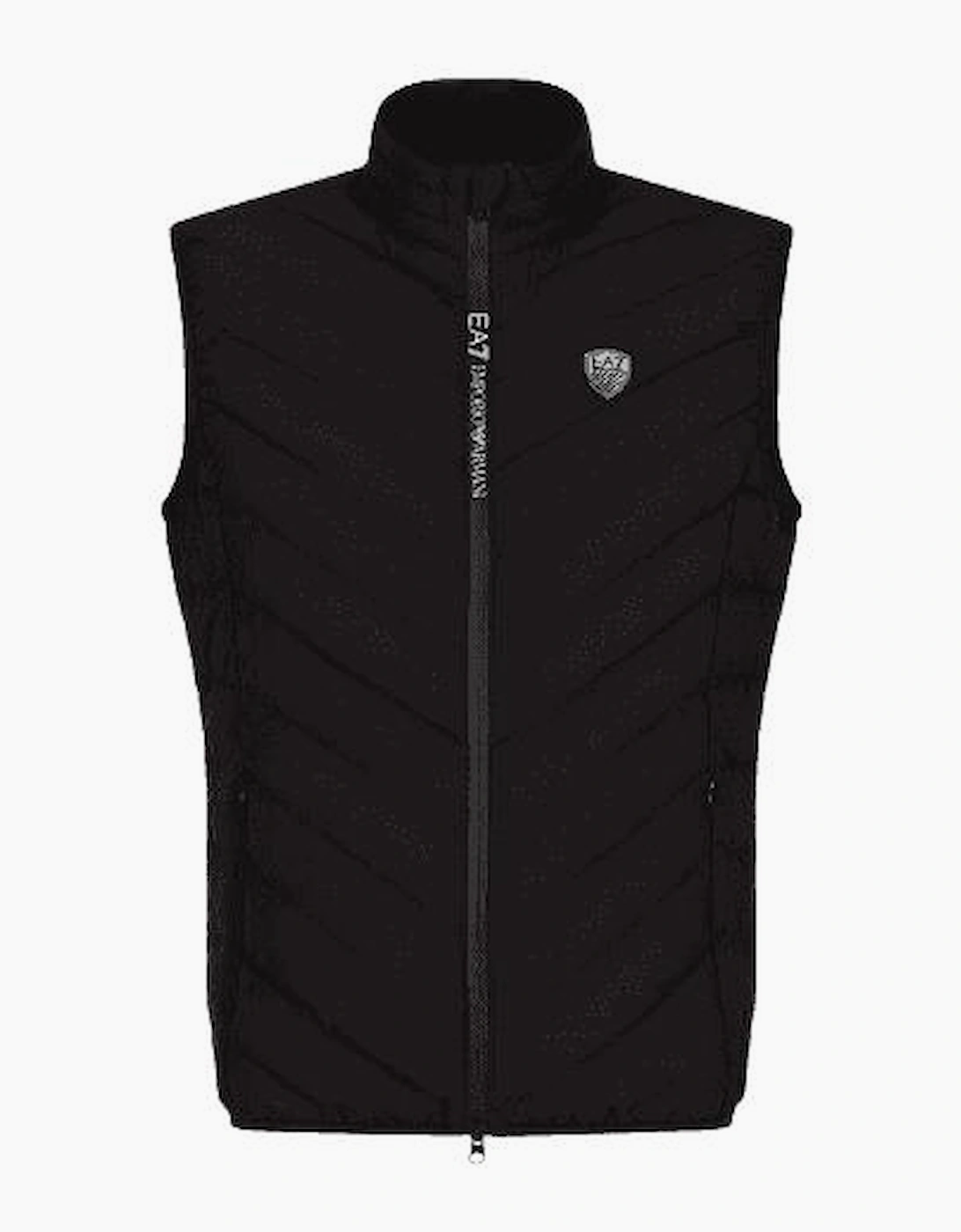 Ea7 Men's Black Badge Logo Lightweight Gillet - : 42/Regular Xl