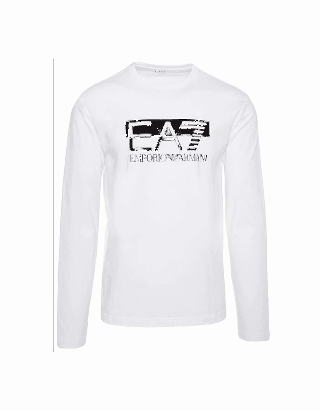 Cotton Split Logo White Long Sleeve T-Shirt, 3 of 2