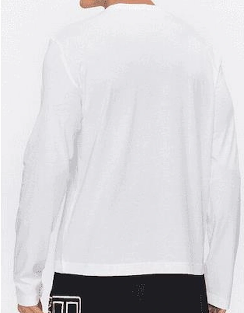 Cotton Hollow Logo White Long Sleeve T-Shirt