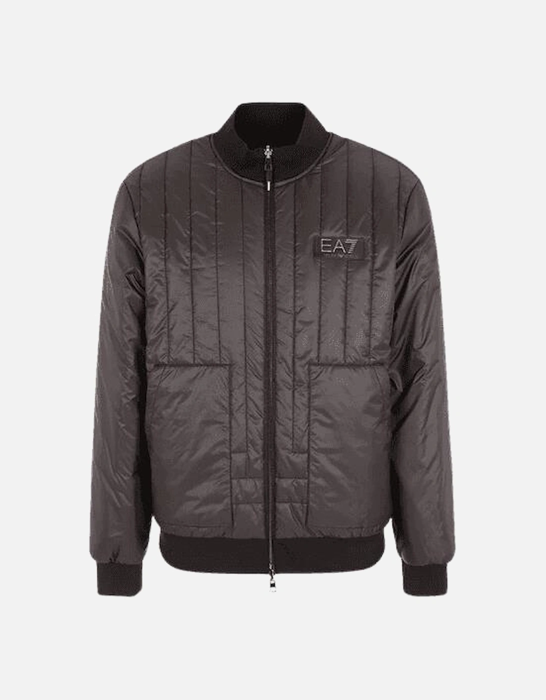 Lightweight Zip Up Reversible Black/Grey Bomber Jacket, 6 of 5