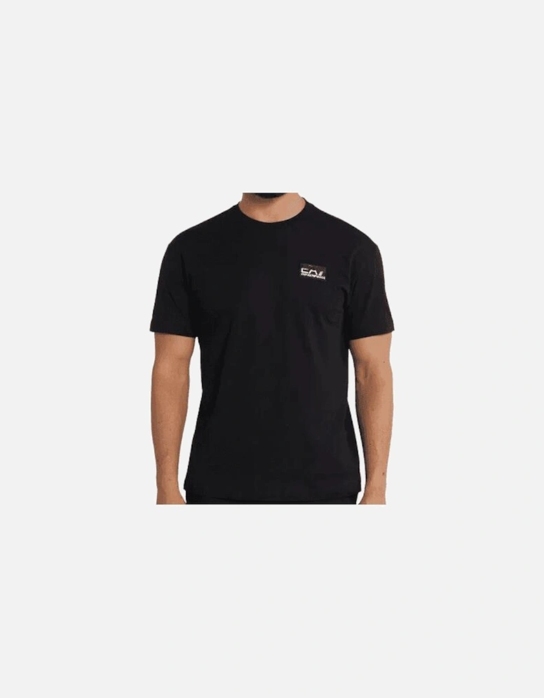 Cotton Split Logo Black T-Shirt