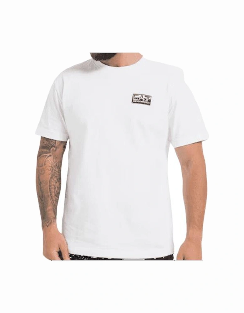 Cotton Split Logo White T-Shirt