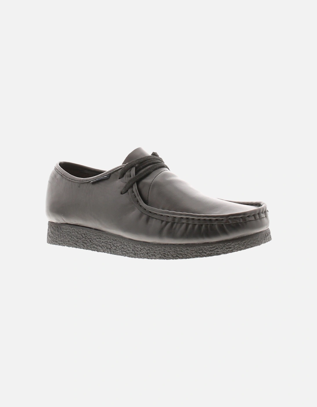 Mens Shoes Work School Glasto Leather black UK Size, 6 of 5