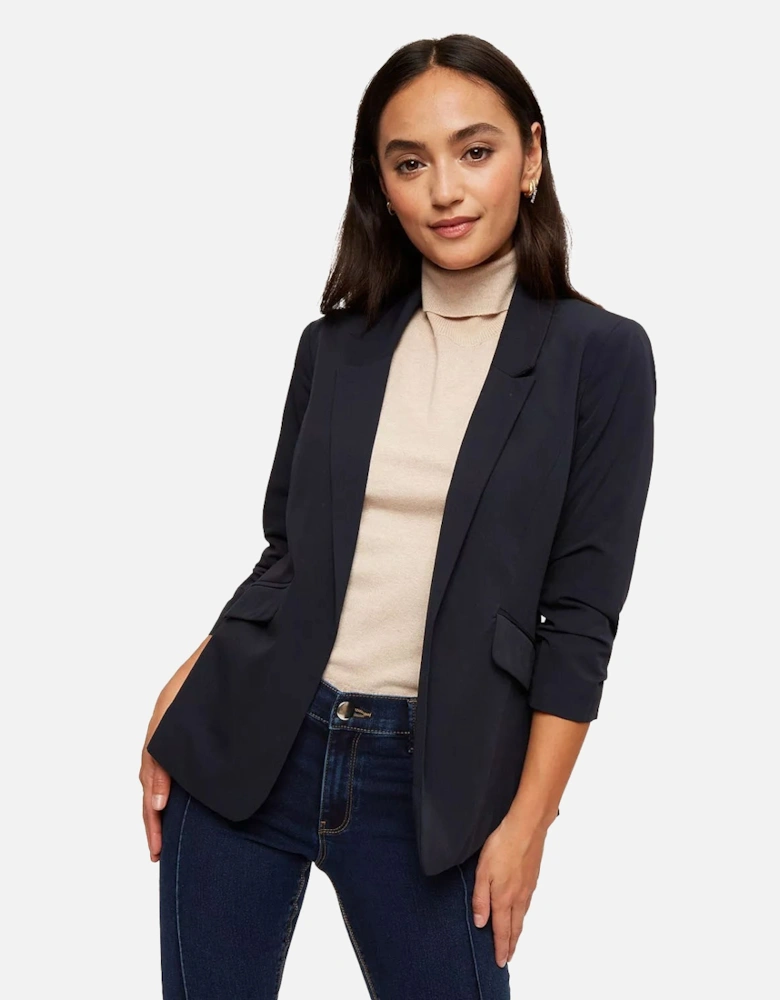 Womens/Ladies Petite Ruched Blazer