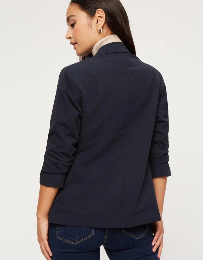 Womens/Ladies Petite Ruched Blazer