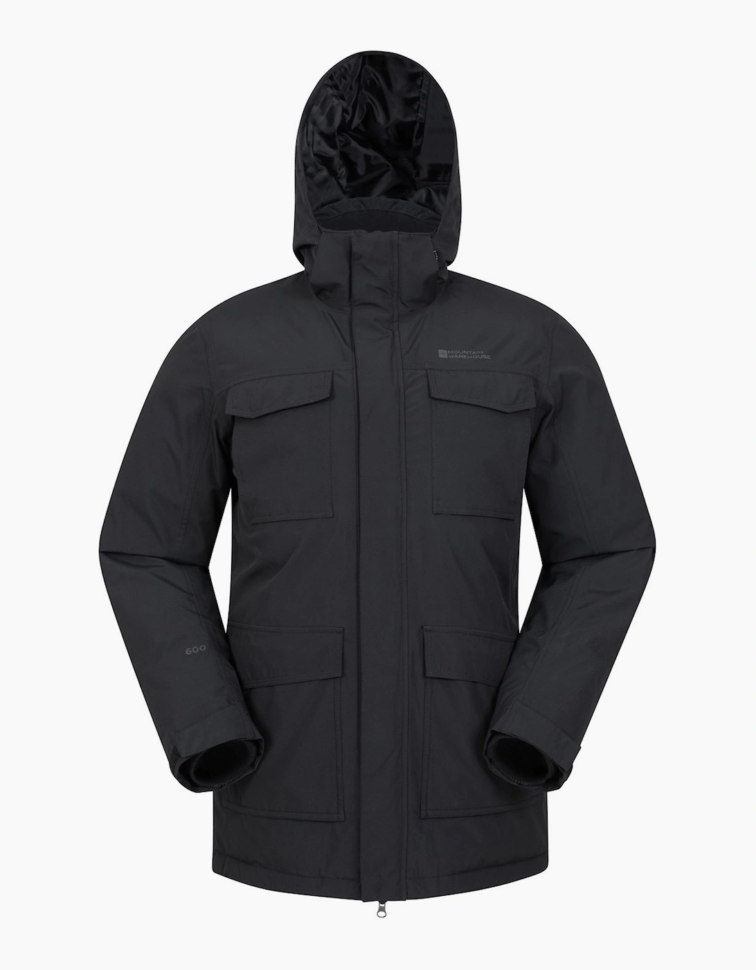 Mountain Warehouse Men's Black Concord Extreme Down Long Length Jacket - Size 38/Regular