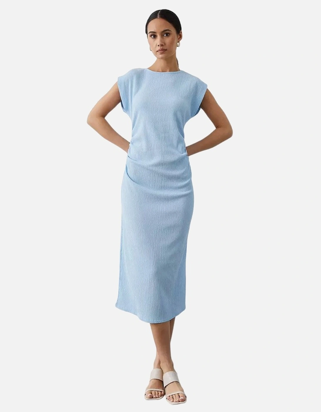 Womens/Ladies Jersey Ruched Side Midi Dress, 5 of 4