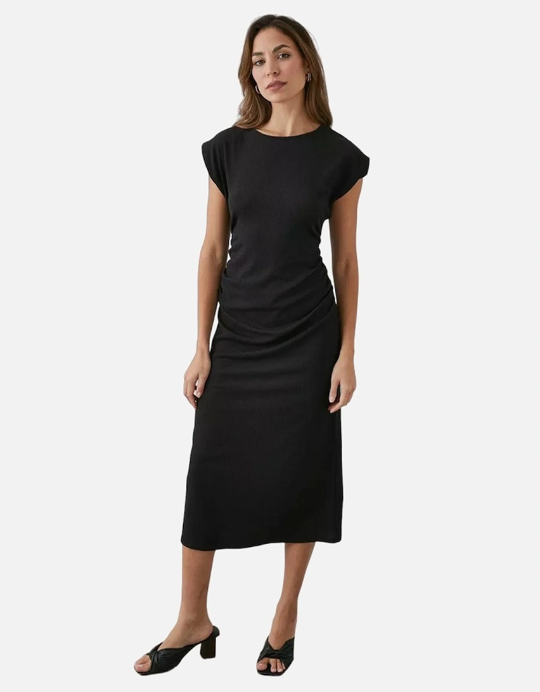 Womens/Ladies Jersey Ruched Side Midi Dress, 5 of 4
