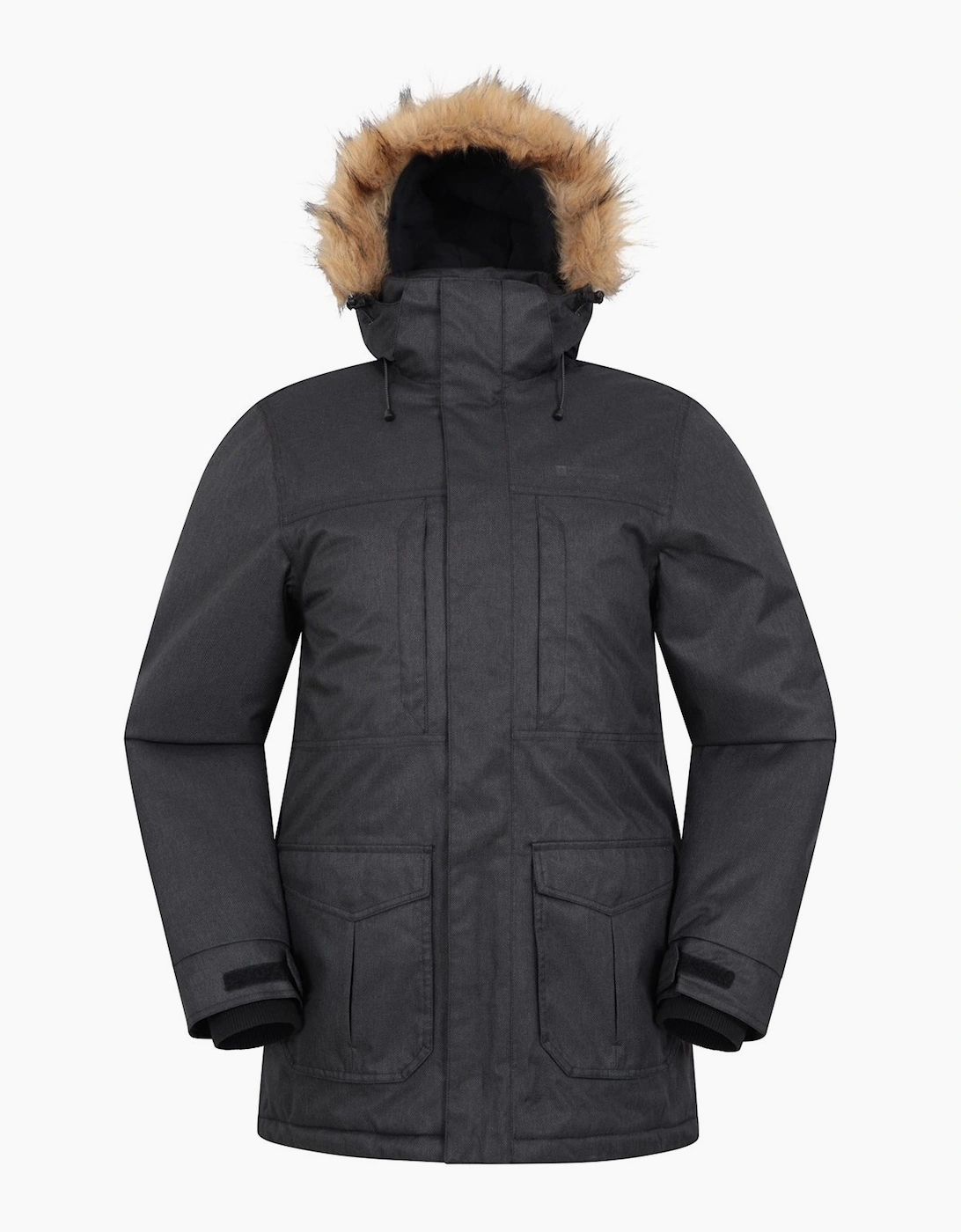 Mountain Warehouse Men's Black Gorge Ii Long Jacket - Size: Regular/32