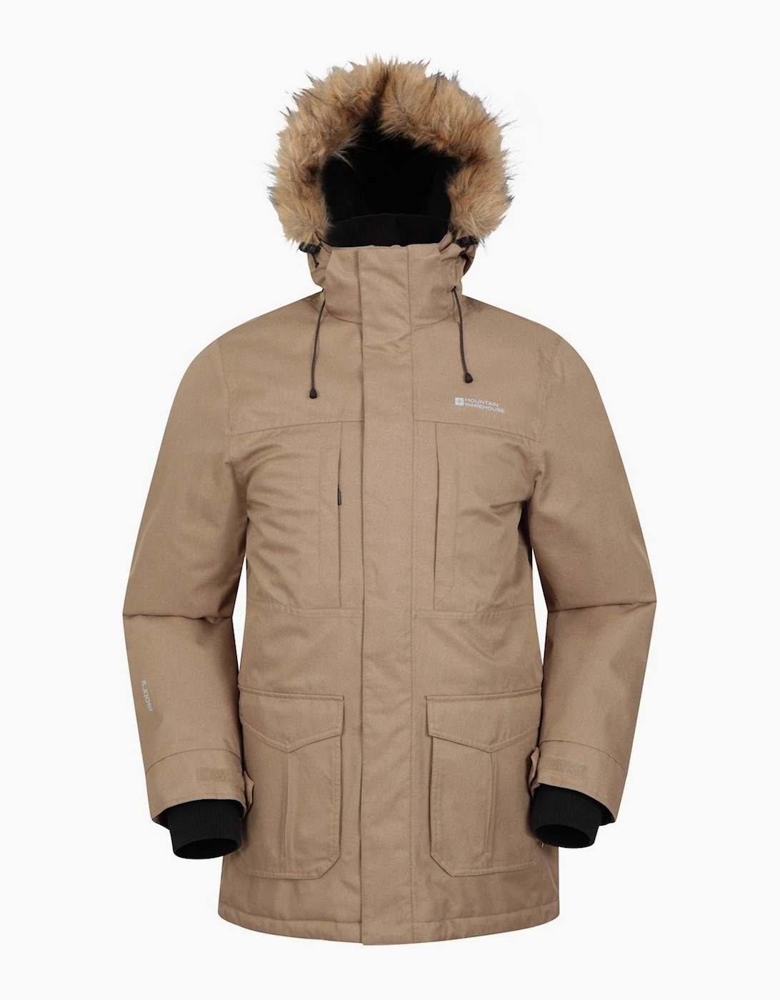 Mountain Warehouse Men's Cream Gorge Ii Long Jacket - Size: Regular/32
