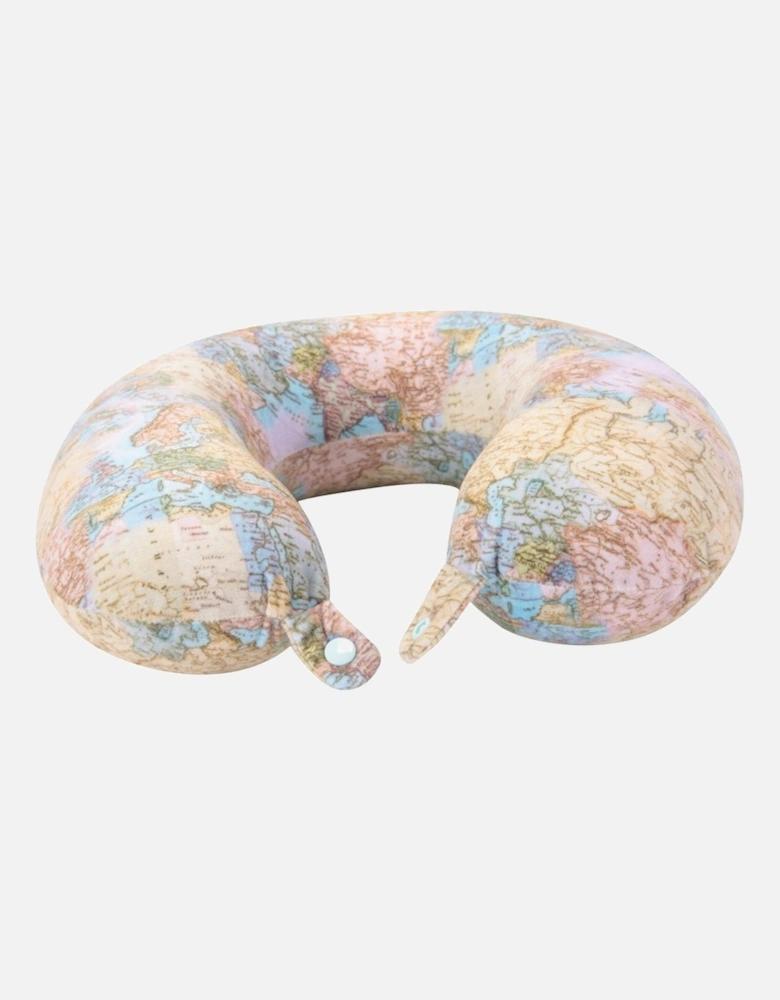 World Map Memory Foam Travel Pillow