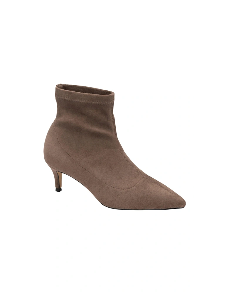 Madruga Suede Heeled Ankle Boot - Brown