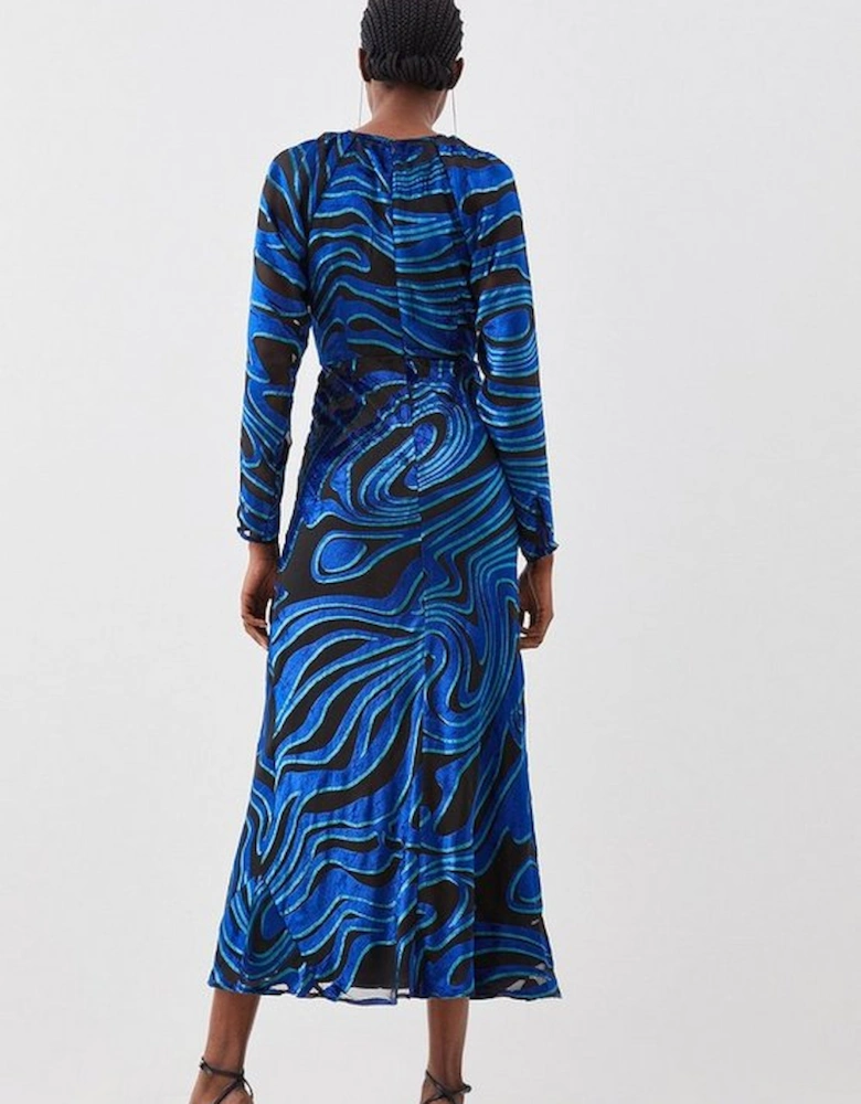 Tall Velvet Devore Midaxi Column Dress