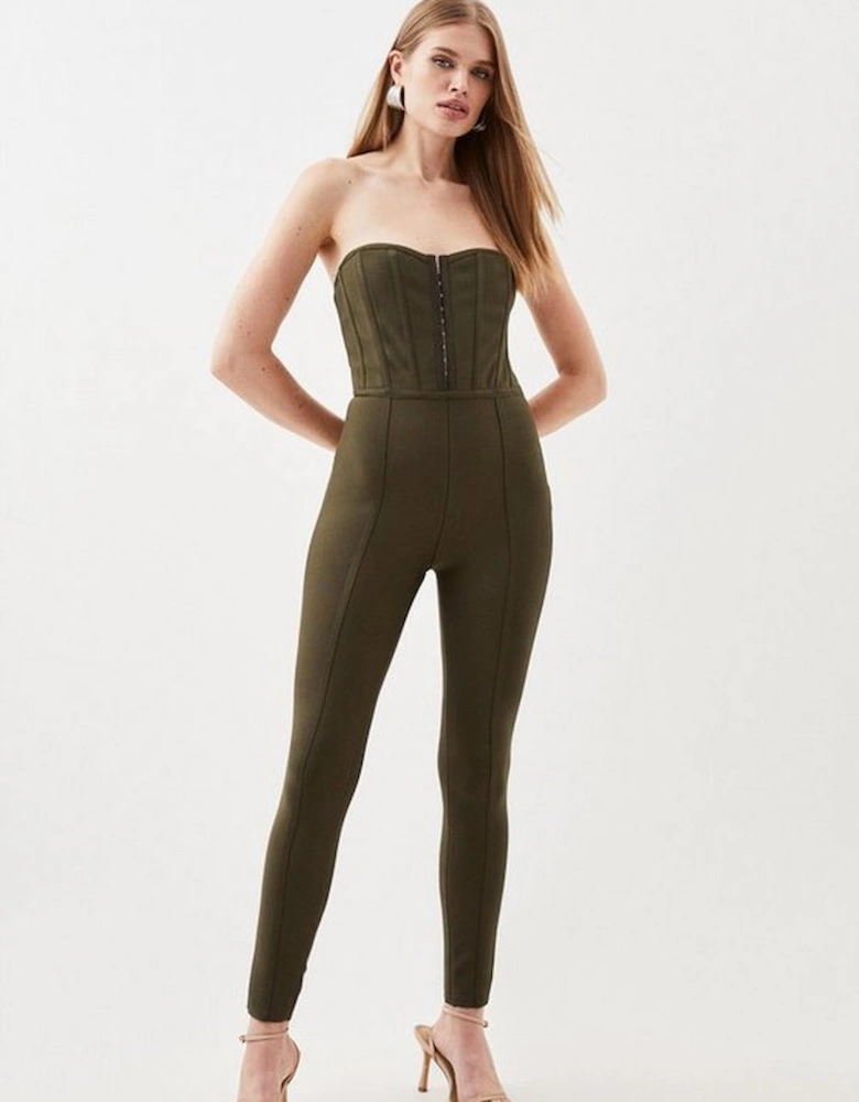 Knitted Bandage Corset Strapless Jumpsuit