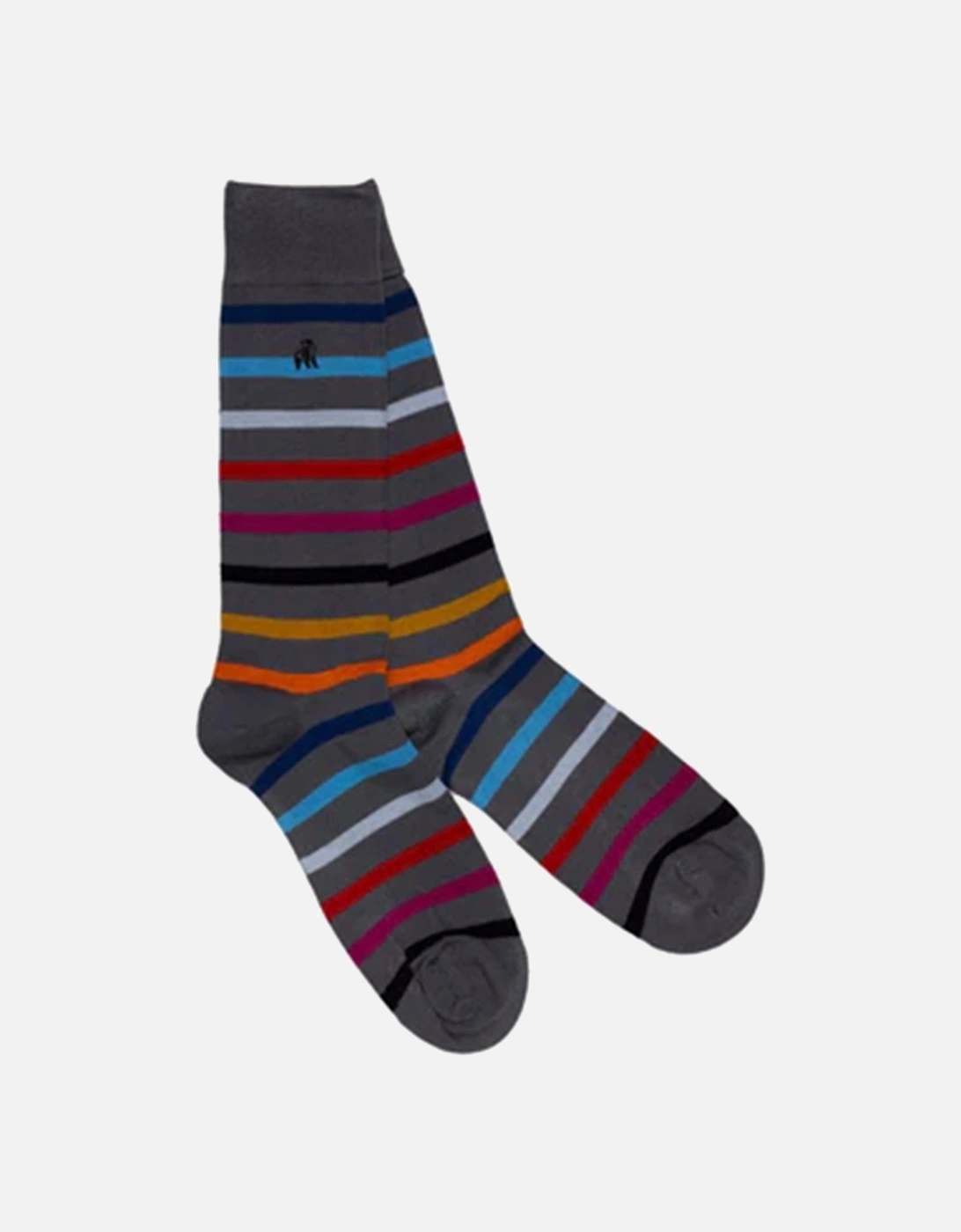 Bamboo Socks Grey Small Stripe, 4 of 3