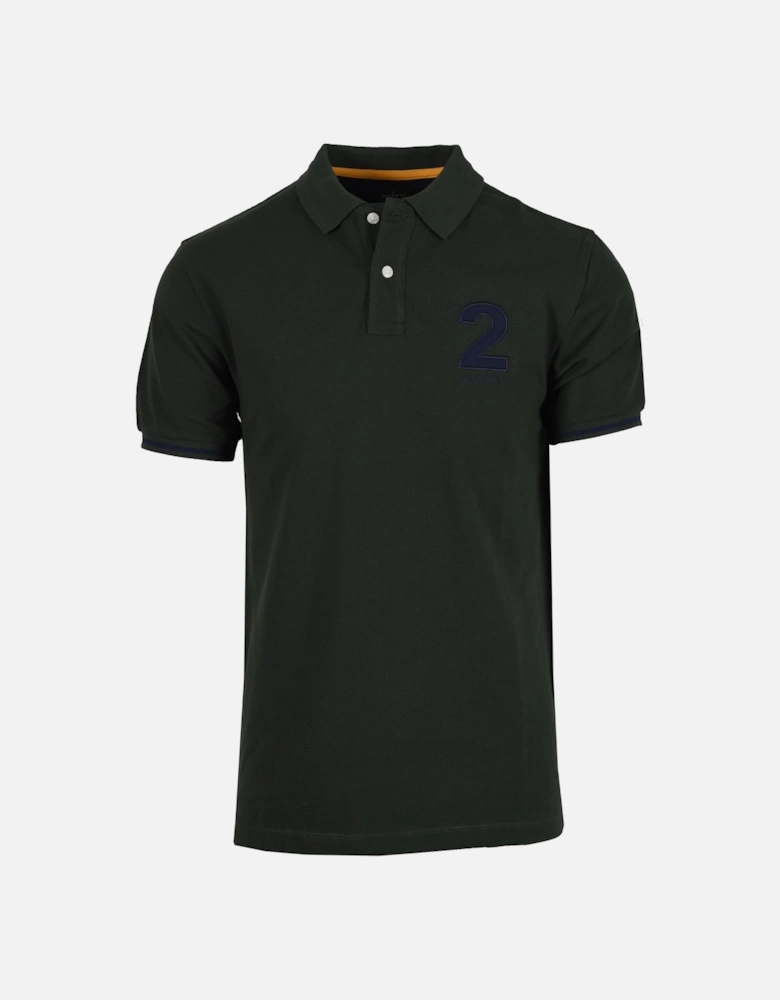 Heritage Number Polo Shirt Dark Green