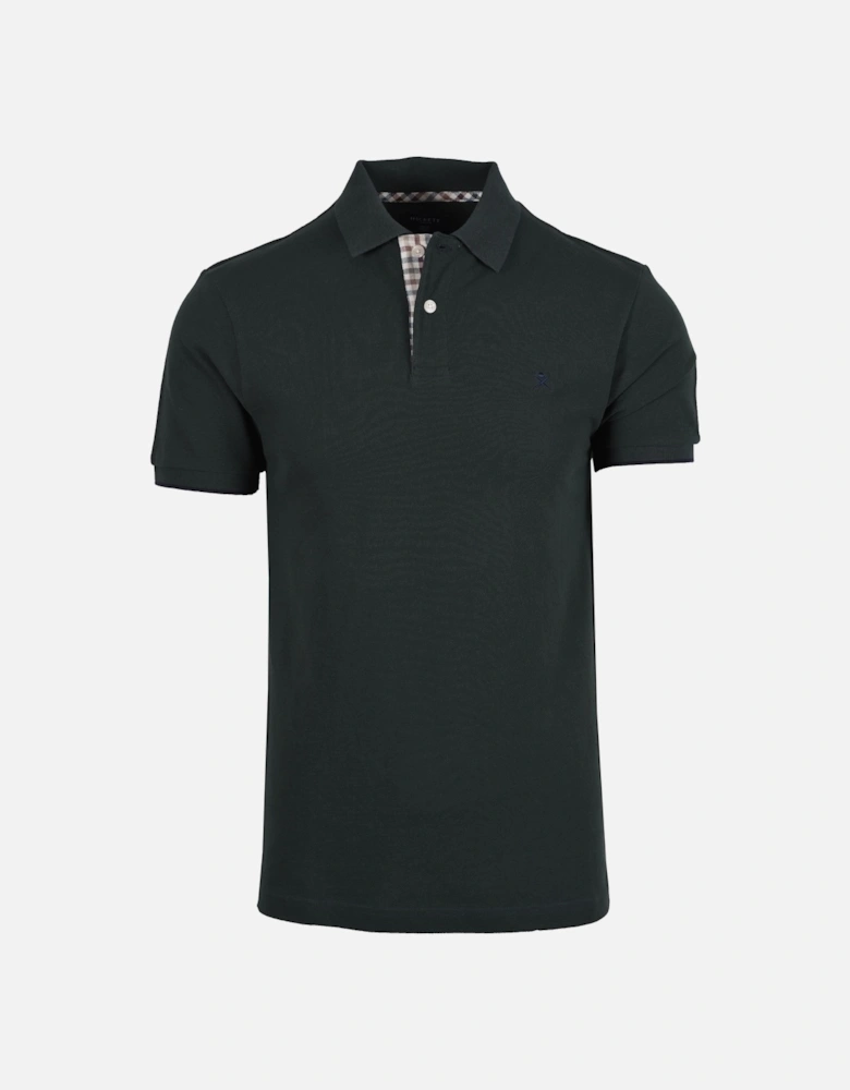 Woven Trim Polo Shirt Dark Green