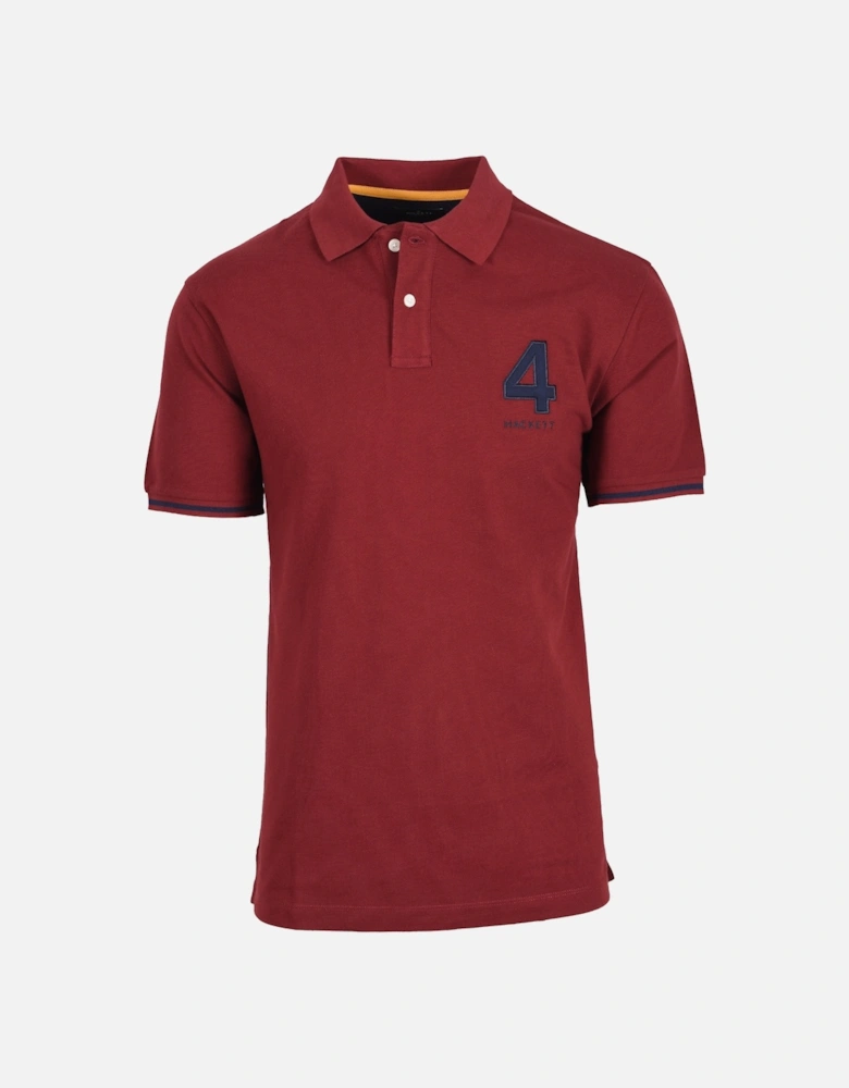 Heritage Number Polo Shirt Wine