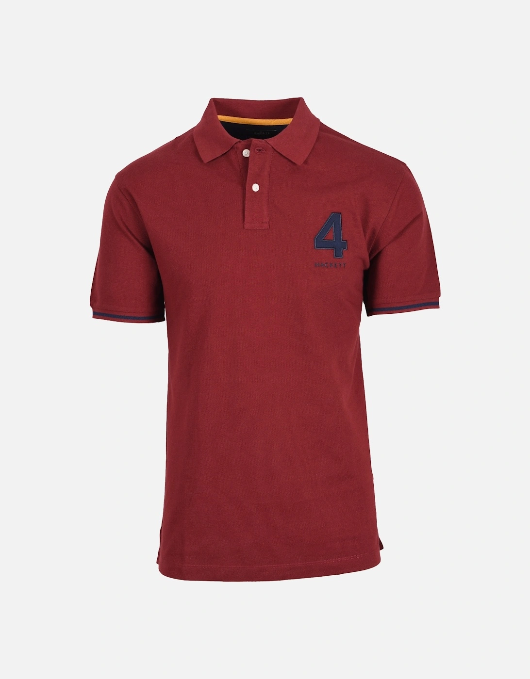 Heritage Number Polo Shirt Wine, 4 of 3