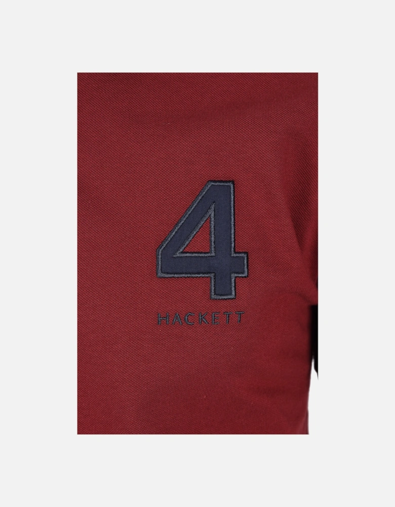Heritage Number Polo Shirt Wine