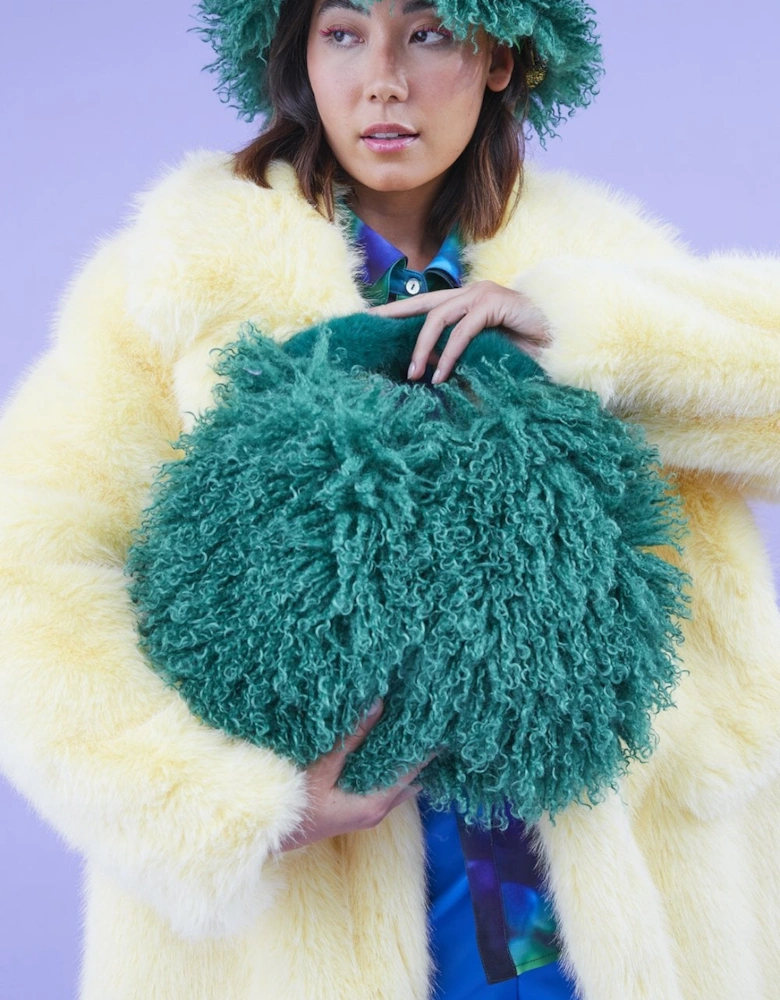 Green Bamboo Eco Faux Fur Bag