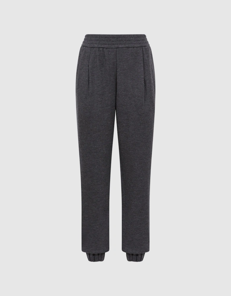 Wool Elasticated Pleat Front Joggers