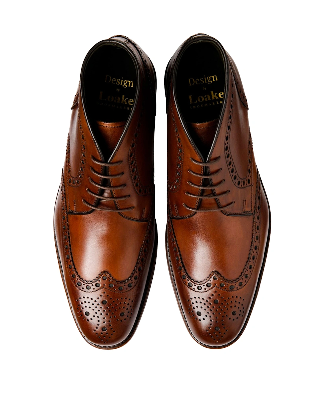 Sywell Hand Painted Brogue Boot Cedar