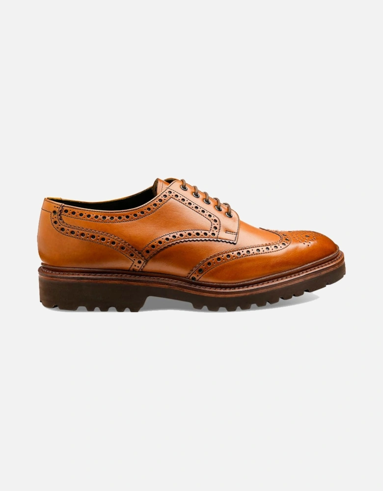 Perseus Hand Painted Brogue Tan