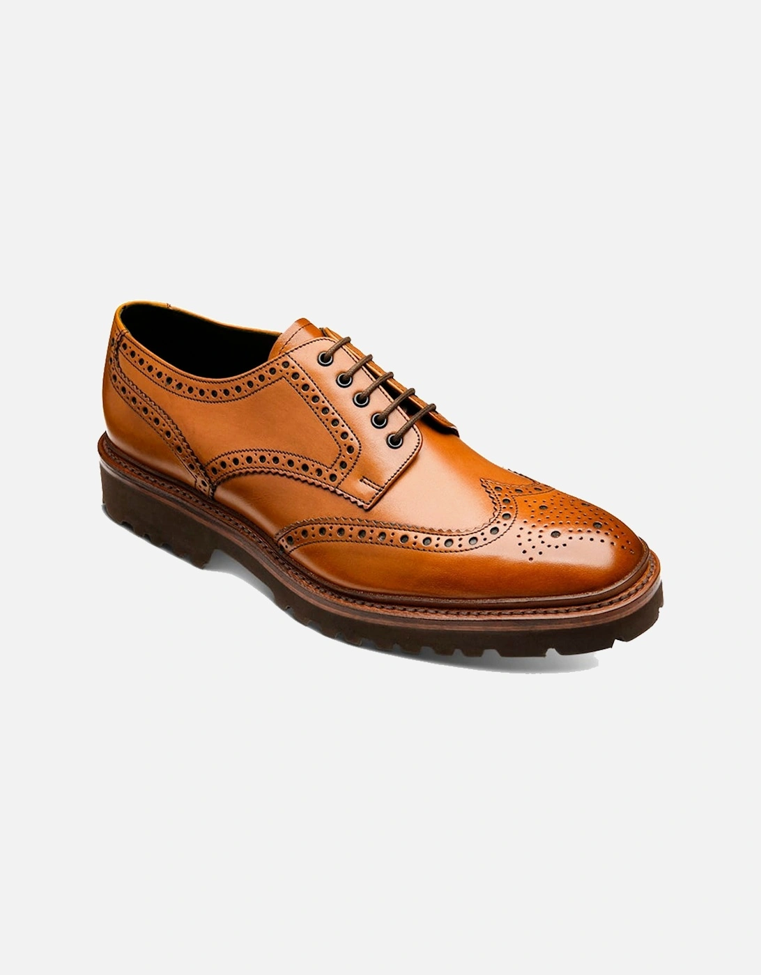 Perseus Hand Painted Brogue Tan