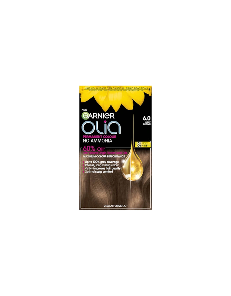Olia Permanent Hair Dye - 6.0 Light Brown