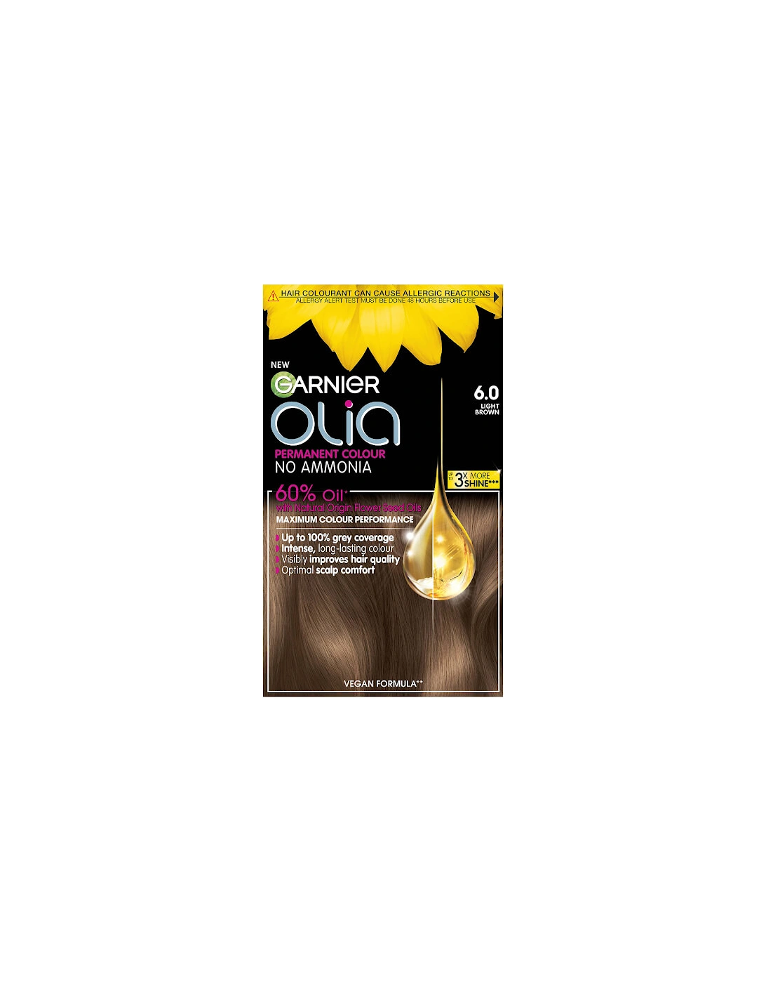 Olia Permanent Hair Dye - 6.0 Light Brown, 2 of 1