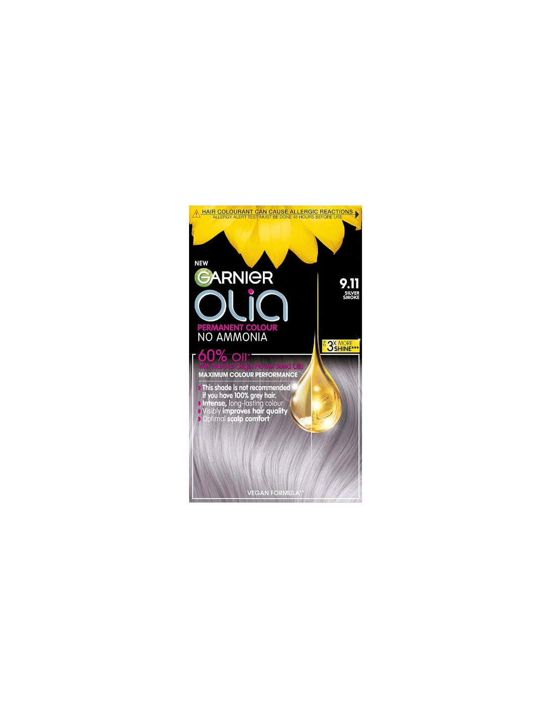 Olia Permanent Hair Dye - 9.11 Metallic Silver, 2 of 1