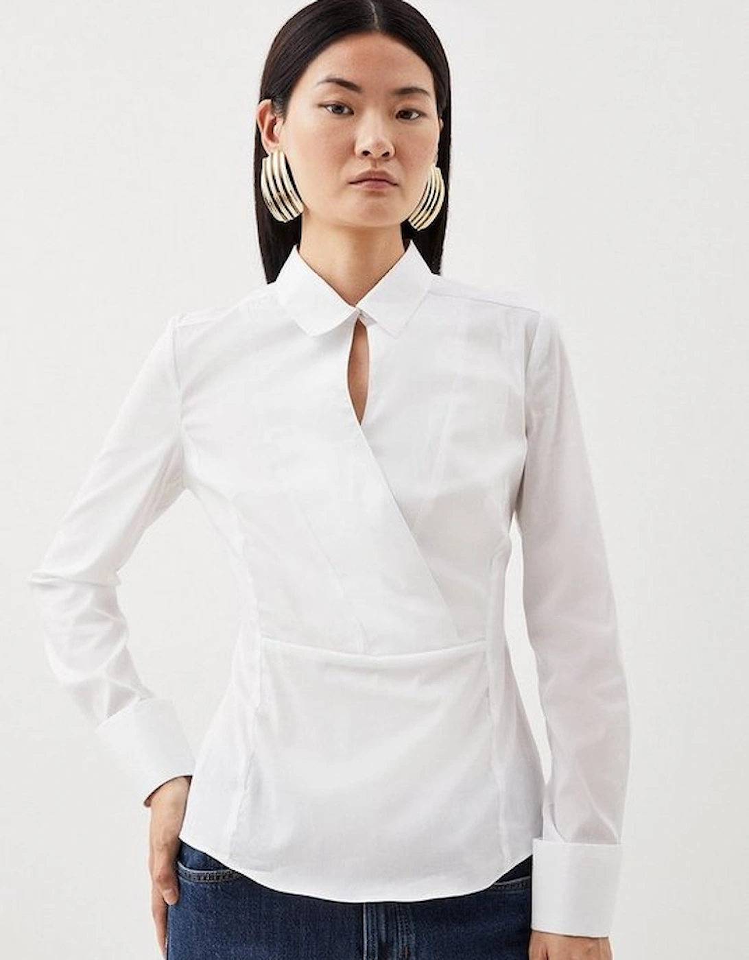 Wrap Front Tailored Shirt, 5 of 4