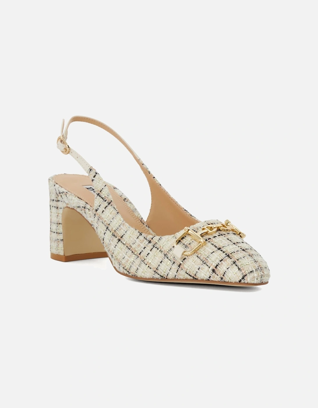 Ladies Choices - Brand Snaffle Block-Heeled Slingback Courts, 7 of 6