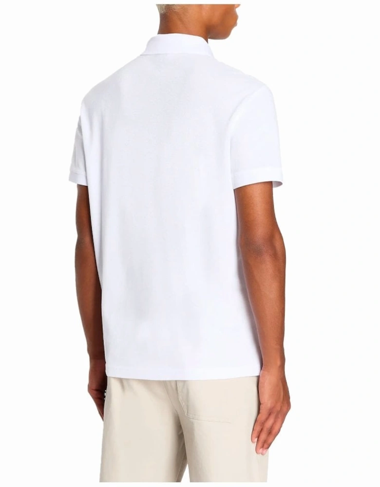 Jersey Zip Polo Shirt White