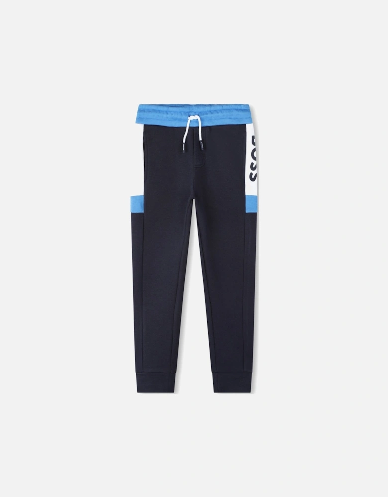 Navy and Blue Logo Joggers