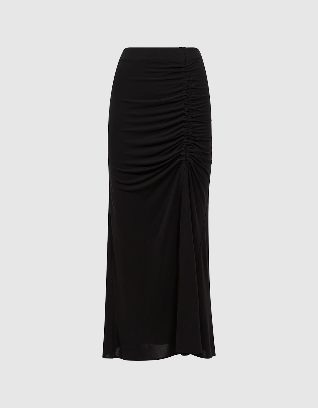 High Rise Ruched Fitted Midi Skirt, 2 of 1