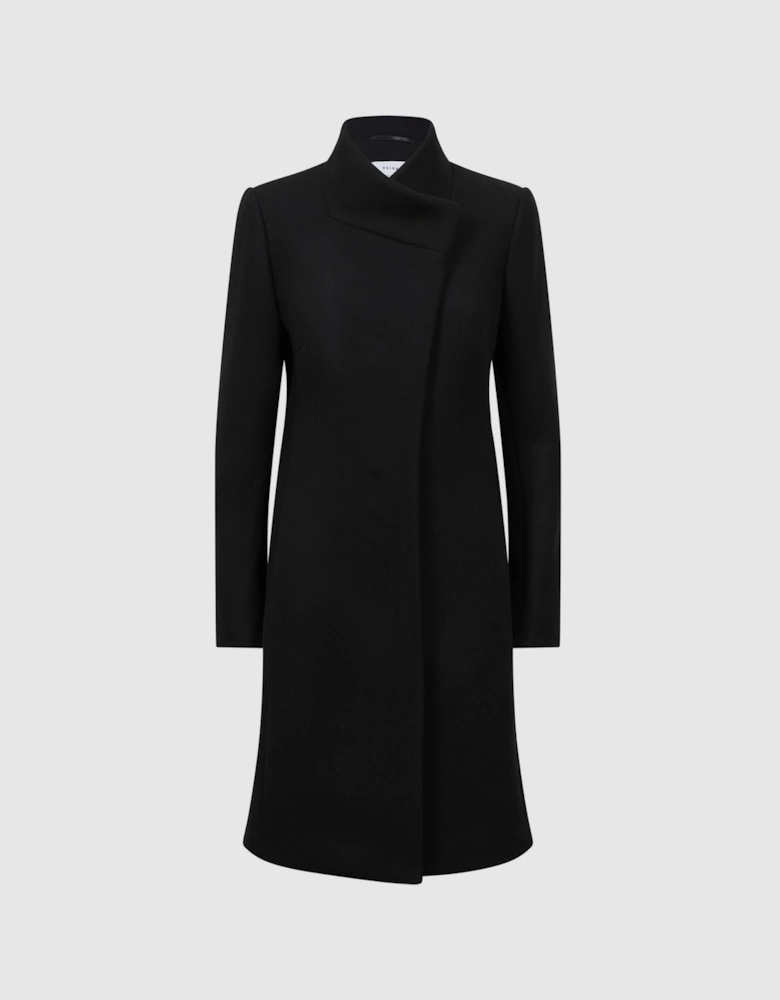 Wool Blend Mid-Length Coat