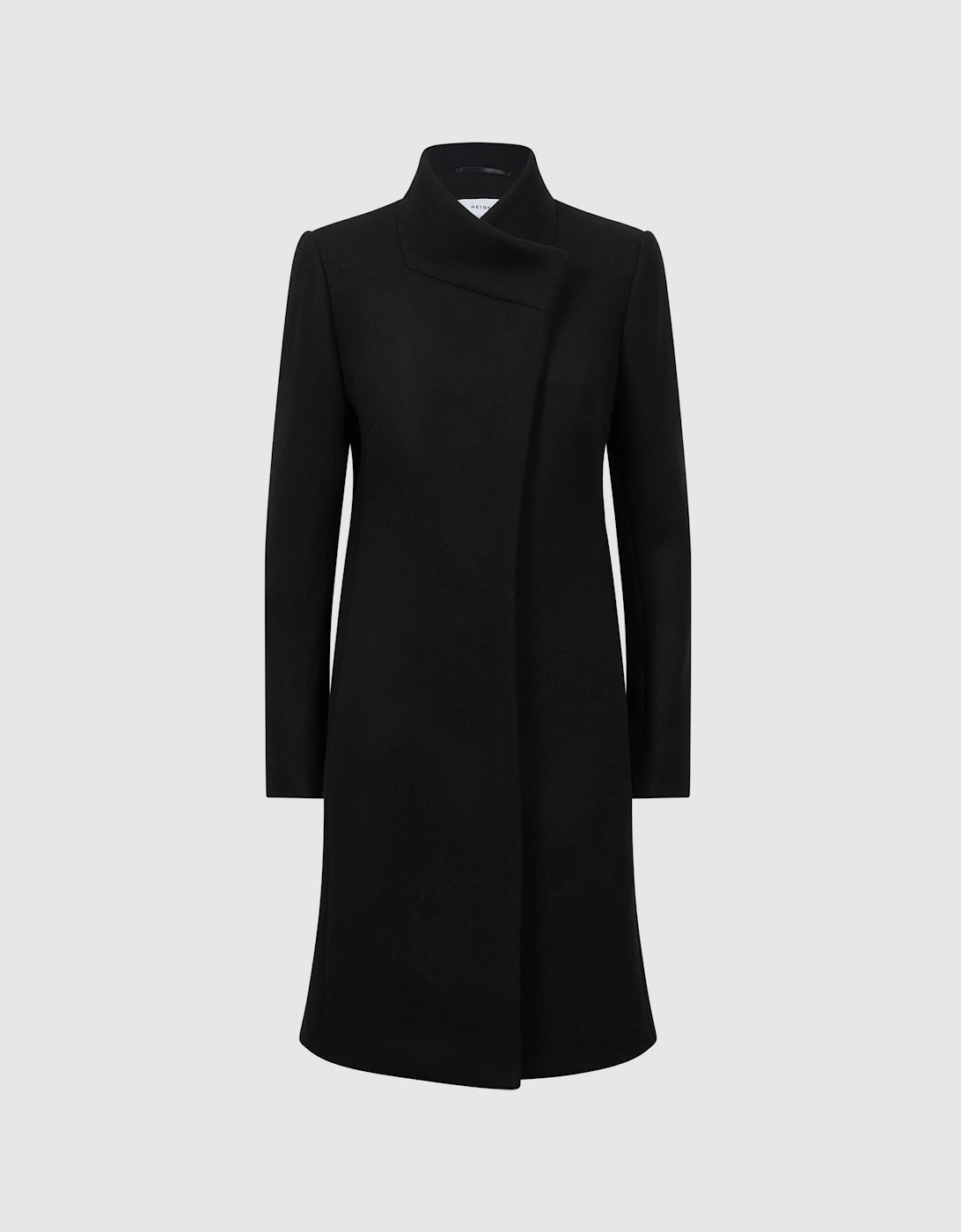 Wool Blend Mid-Length Coat, 2 of 1