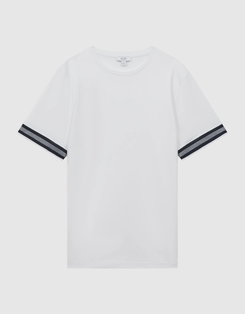 Mercerised Cotton Striped T-Shirt