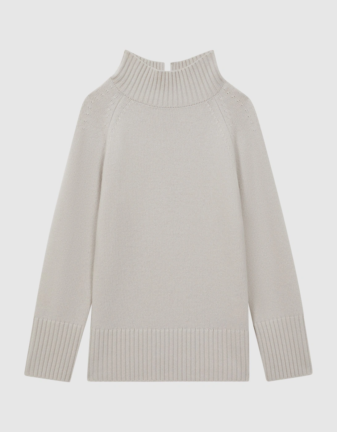Casual Cashmere-Wool Funnel Neck Jumper, 2 of 1