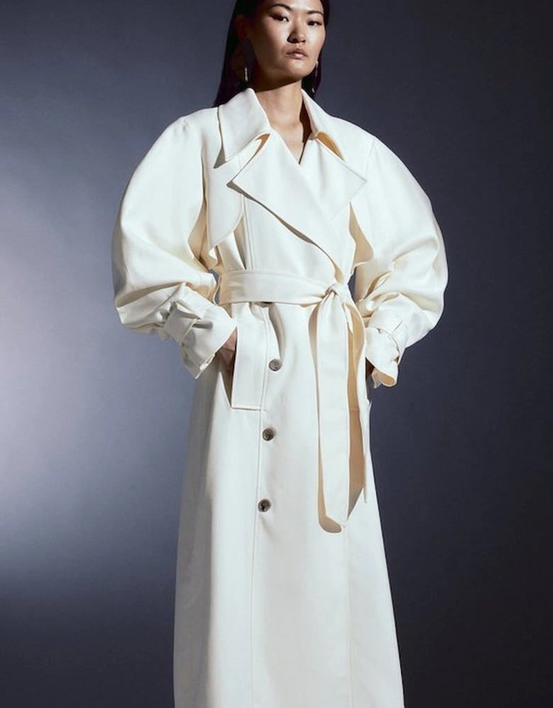 Tailored Relaxed Belted Trench Coat
