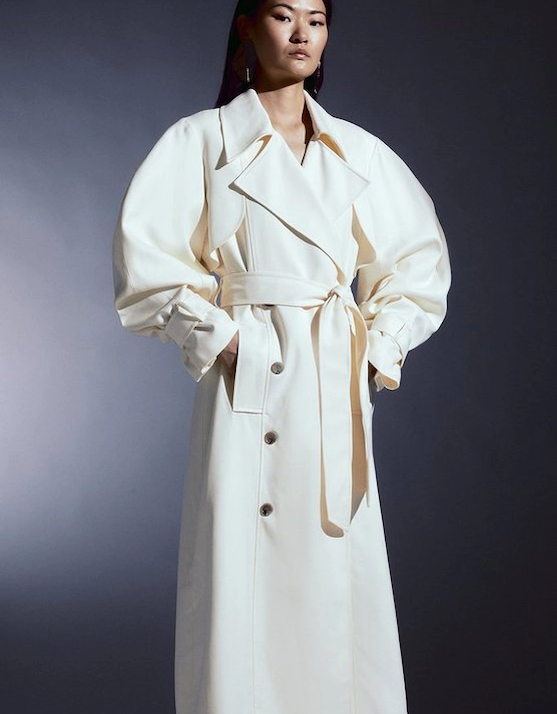 Tailored Relaxed Belted Trench Coat, 5 of 4